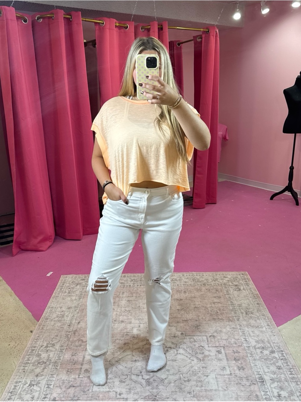 American Eagle Outfitters White Distressed Boyfriend Jeans